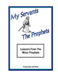 Lessons From The Minor Prophets - Bible Study Guide