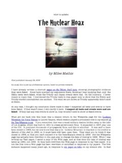The Nuclear Hoax