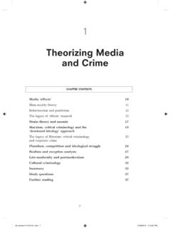 Theorizing Media and Crime - SAGE Publications Inc