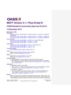 MQTT Version 3.1 - OASIS