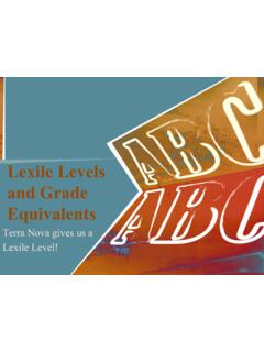 Lexile Levels and Grade Equivalents - Plain Local School ...