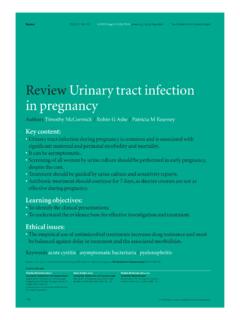 Review Urinary tract infection in pregnancy