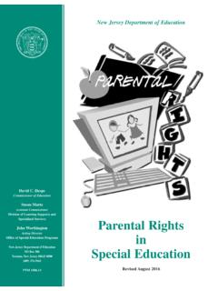 ParentalRights of in of SpecialEducation - nj.gov