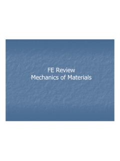 FE Review Mechanics of Materials - Auburn University