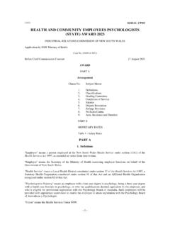 HEALTH AND COMMUNITY EMPLOYEES PSYCHOLOGISTS …