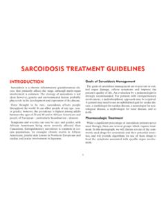 SARCOIDOSIS TREATMENT GUIDELINES