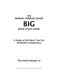 THE PRIMARY PURPOSE GROUP BIG - AA STUDY