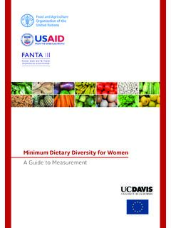 Minimum Dietary Diversity for Women- A Guide to …