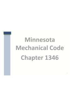 Minnesota Mh ilMechanical CdC ode Chapter 1346