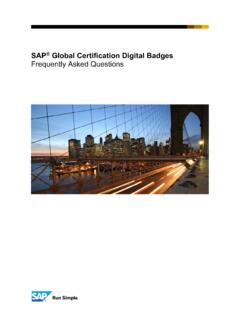 SAP Global Certification Digital Badges Frequently Asked ...