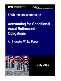 Accounting for Conditional Asset Retirement Obligations