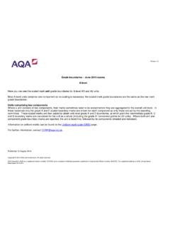 Grade boundaries June 2015 - AQA