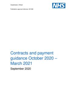 Contracts and payment guidance October 2020 March 2021