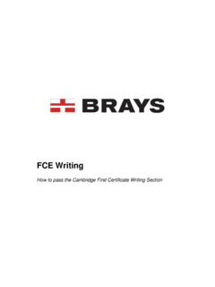 FCE Paper 2 Writing (from December 2008) - Brays …