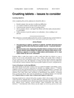 Crushing tablets – issues to consider - Auspharm