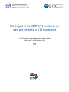 The impact of the COVID-19 pandemic on jobs and incomes …