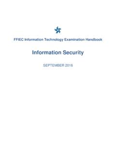 FFIEC IT Handbook Information Security Booklet