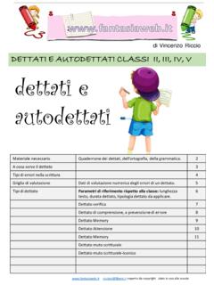 DETTATI E AUTODETTATI CLASSI II, III, IV, V dettati e ...