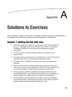 Solutions to Exercises