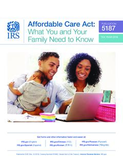 Affordable Care Act: PUBLICATION What You and Your 5187 ...