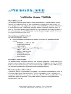 Total Kjeldahl Nitrogen (TKN) FAQs - Environmental …