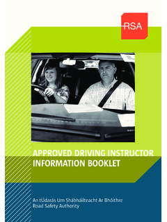 APPROVED DRIVING INSTRUCTOR INFORMATION …