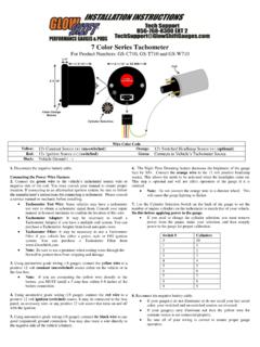 7 Color Series Tachometer - GlowShift Performance Gauges ...