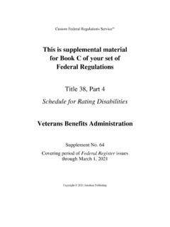 Title 38, Part 4 Schedule for Rating ... - Veterans Affairs