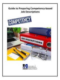 What is a job description? - University of Massachusetts …