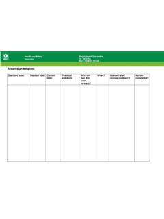 Action plan template - Health and Safety Executive