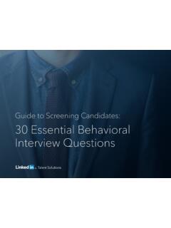 Guide to Screening Candidates: 30 Essential Behavioral ...