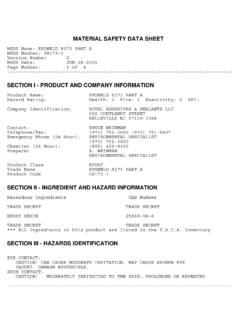 MATERIAL SAFETY DATA SHEET - The Epoxy Source