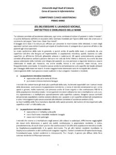 (01.06) ESEGUIRE IL LAVAGGIO SOCIALE, ANTISETTICO E ...
