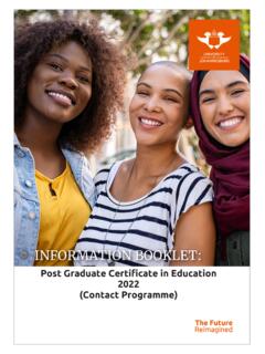 INFORMATION BOOKLET - University of Johannesburg