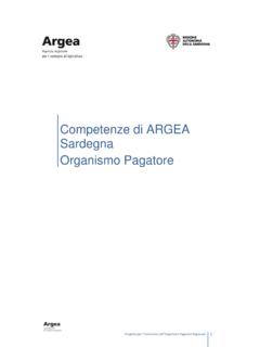 Competenze di ARGEA Sardegna Organismo Pagatore