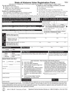State of Alabama Voter Registration Form NVRA-2