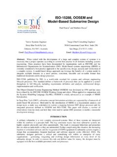 ISO-15288, OOSEM and Model-Based Submarine Design