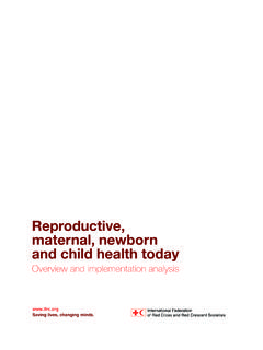 Reproductive, maternal, newborn and child health …