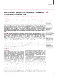 An estimation of the global volume of surgery: a modelling ...