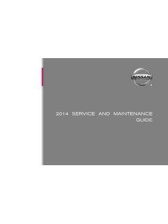 2014 SERVICE AND MAINTENANCE GUIDE - Nissan