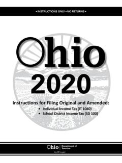 INSTRUCTIONS ONLY • NO RETURNS • - Ohio Department …