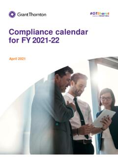 Compliance calendar for FY 2021-22 - Grant Thornton Bharat