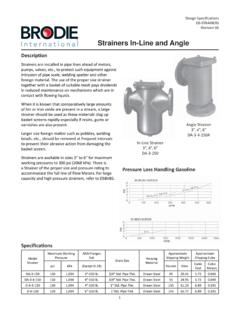 TM Strainers In-Line and Angle - Brodie International