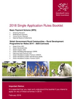 2018 Single Application Rules Booklet - gov.wales