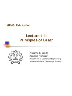 Lecture 11: Principles of Laser - IIT Bombay