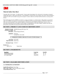 Material Safety Data Sheet SECTION 1: PRODUCT AND …