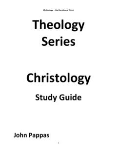 Christology the Doctrine of Christ Theology Series Christology