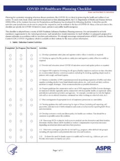 COVID-19 Healthcare Planning Checklist