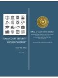 TEXAS OURT SEURITY INIDENTS REPORT - txcourts.gov