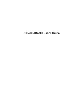 DS-760/DS-860 User's Guide - English